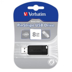 Pendrive da 8GB USB 2.0 reatraibile Pinstripe Verbatim