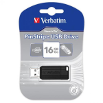 Pendrive da 16GB USB 2.0 retraibile Pinstripe Verbatim