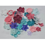 Applicazioni a fiore in stoffa colori misti - Conf. da 10