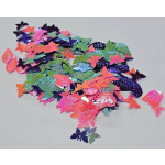 Applicazioni in plastica brillante foglie e farfalle - Conf. da 20