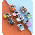 Mini fotocamera digitale con schermo ruotante a 180° e microSD da 32GB