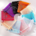 Sacchetti in organza 7x9 cm con cordino pacco da 10