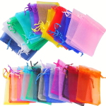 Sacchetti in organza 9x12 cm con cordino pacco da 7