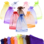 Sacchetti in organza 13x18 cm con cordino pacco da 10