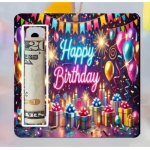 Biglietto portasoldi auguri Buon compleanno in legno
