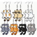 Orecchini a gatto in veri design e materiali