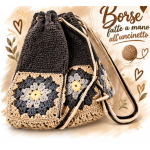 Borsa fatta a mano all'uncinetto modello zainetto