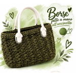 Borsa fatta a mano all'uncinetto modello verde