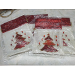 Sacchetti natalizi in organza 26x19 cm con laccetti di chiusura