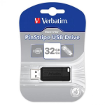 Pendrive da 32GB USB 2.0 reatraibile Pinstripe Verbatim