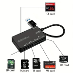 Card reader USB per schede SD, M2, CF, TF, MS e XD