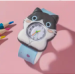 Orologio da polso bambina con gattino cartoon multicolor