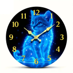 Orologio da parete 20cm con stampa in 2D Gattino blu