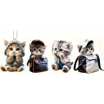 Portachiavi in acrilico a gattino