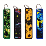 Portachiavi in tessuto con disegni di gatti