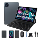 Tablet Android da 11", 24GB RAM (8GB + 16GB), 128GB ROM, Processore Octa-Core, Doppia Fotocamera, WiFi