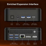 Mini pc AMD Ryzen 7, 16GB di ram, 512GB Hdd, WiFi, USB e HDMI